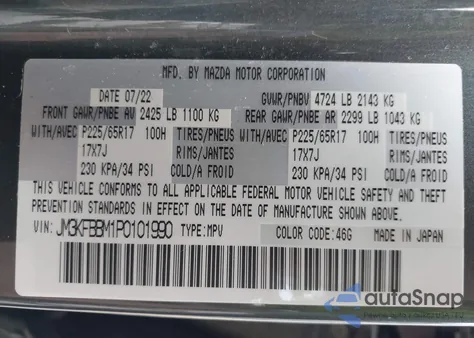 2023 Mazda Cx-5 2.5 S Select z USA, uszkodzony, nr VIN JM3KFBBM1P0101990